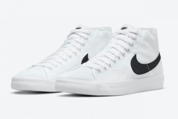 New Release Nike SB Blazer Court Mid White Black DC8901-100-1