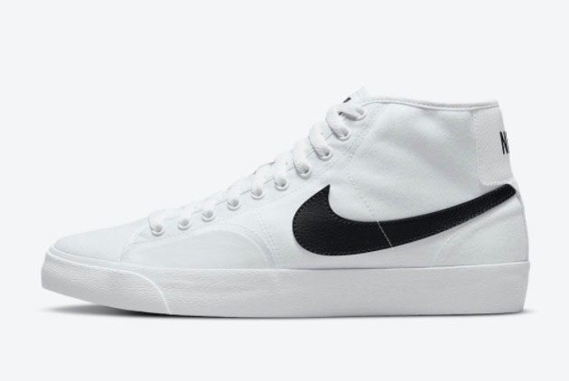New Release Nike SB Blazer Court Mid White Black DC8901-100