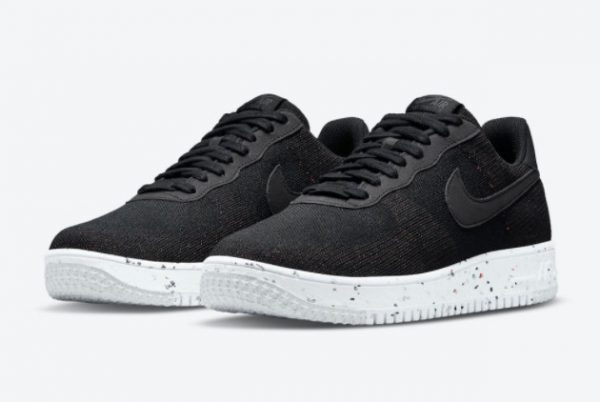 Nike Air Force 1 Crater Flyknit Black and White For Sale DC4831-003-1
