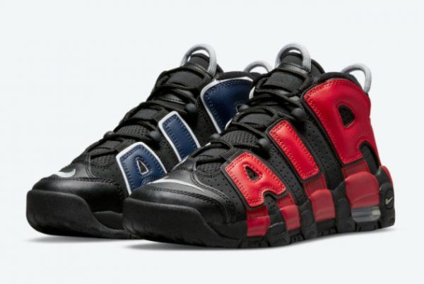 Nike Air More Uptempo GS Black Red Navy Hot Sell DM0017-001-2