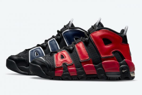 Nike Air More Uptempo GS Black Red Navy Hot Sell DM0017-001