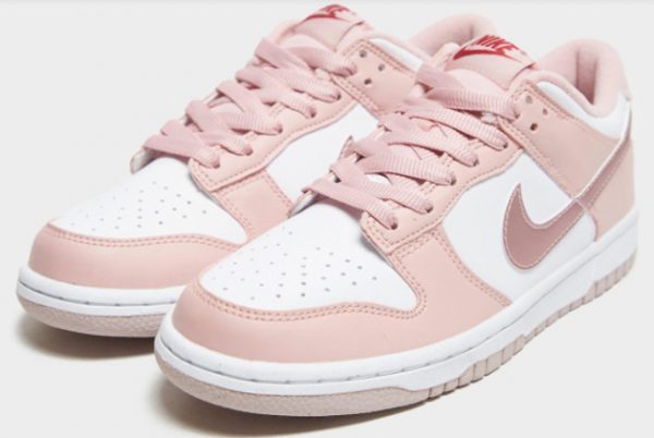 Nike Dunk Low GS Pink Velvet Shoes For Girls-1