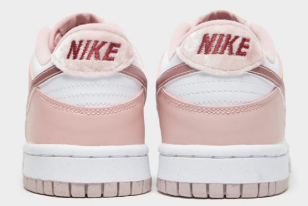 Nike Dunk Low GS Pink Velvet Shoes For Girls-3