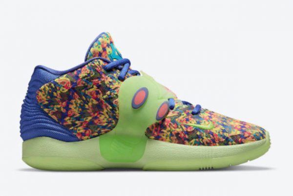 2021 New Style Nike KD 14 Multicolor Print DO6902-400-1