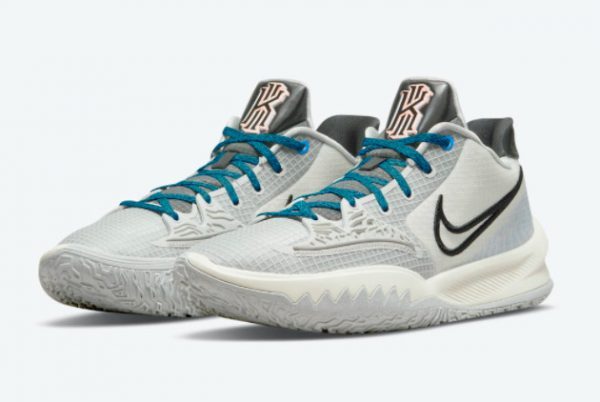 Nike Kyrie Low 4 Off-White/Teal Blue-Orange Basketball Sneaker CW3985-004-2