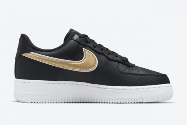 Latest Release Nike Air Force 1 Low Black and Gold Makeup DD1523-001-1