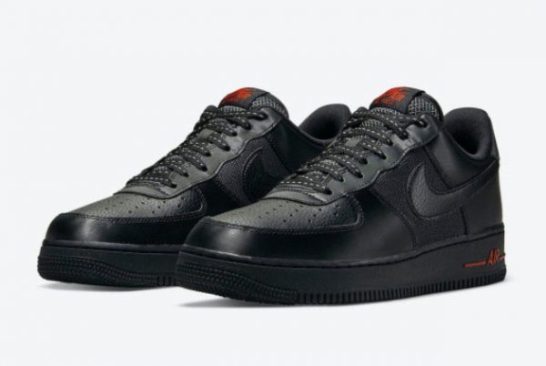 Nike Air Force 1 Low Black Red Sneakers For Sale DO6389-001-2