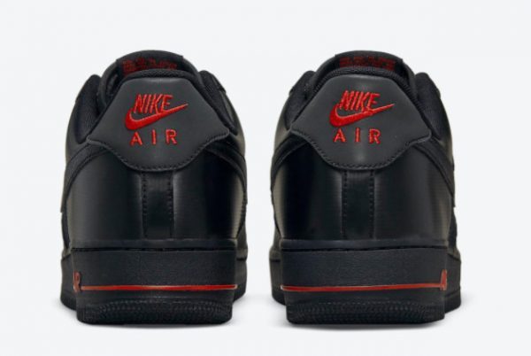Nike Air Force 1 Low Black Red Sneakers For Sale DO6389-001-3