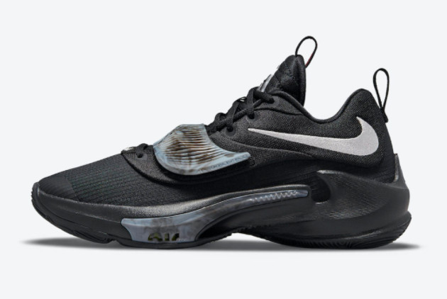 2021 Nike Zoom Freak 3 Black Grey Sneakers DA0694-002