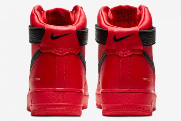 Alyx x Nike Air Force 1 High University Red Black Shoes CQ4018-601-3