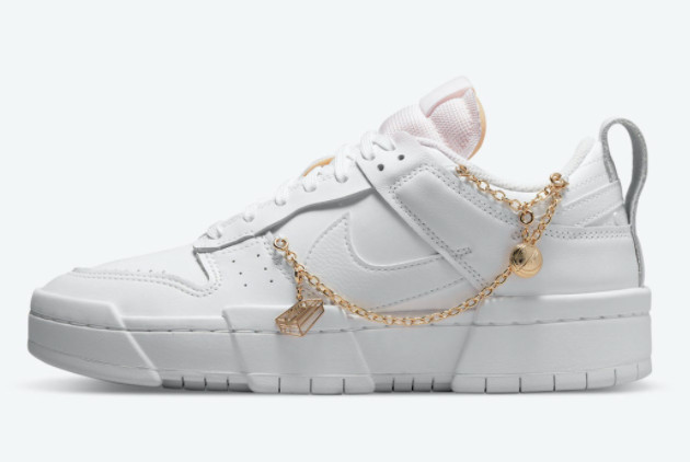 Buy Nike Dunk Low Disrupt Gold Charms Basketball Shoes DO5219-111