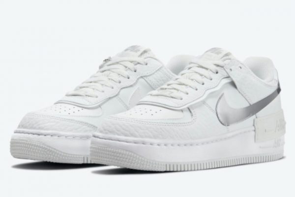 Discount Nike Air Force 1 Shadow White Silver Lifestyle Shoes DQ0837-100-2
