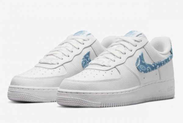 Nike AF1 Air Force 1 Low Paisley White Blue Online Store DH4406-100-2