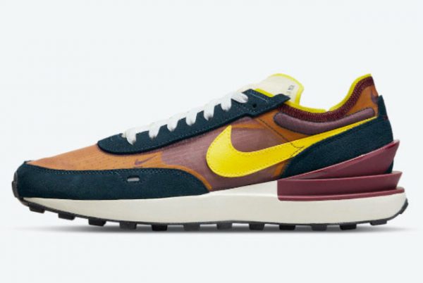 Nike Waffle One Navy/Burgundy-Yellow Casual Shoes DD8014-600