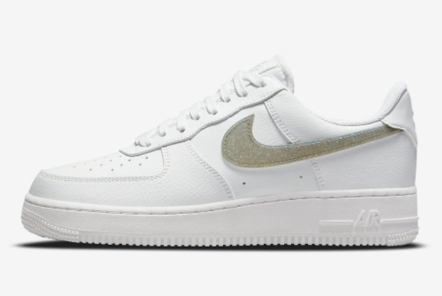 2022 Latest Nike Air Force 1 Low Glitter Swoosh DH4407-101