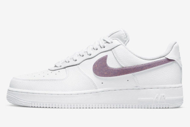 2022 Latest Nike Air Force 1 Low Glitter Swoosh DH4407-102