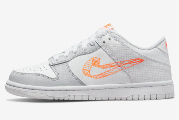 2022 New Release Nike Dunk Low GS 3D Swoosh DR0171-100