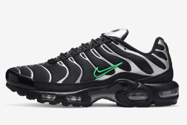Nike Air Max Plus Black Silver Electric Green Casual Shoes DR0139-001