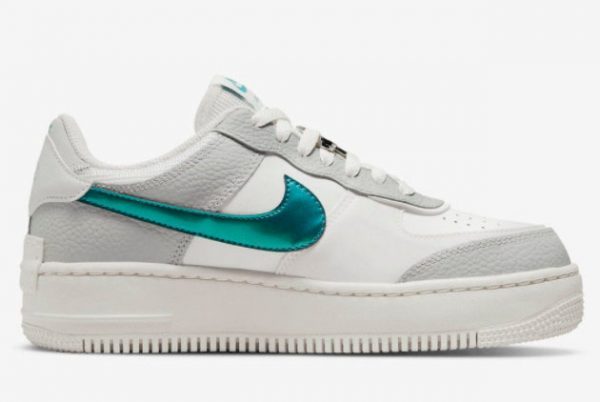 2022 Brand New Nike WMNS Air Force 1 Shadow Metallic Teal DR7856-100-1
