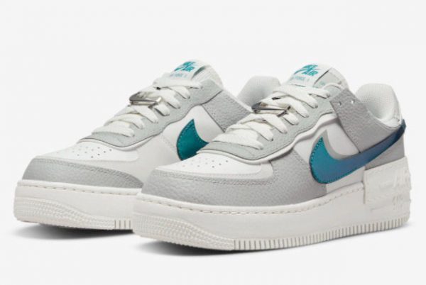 2022 Brand New Nike WMNS Air Force 1 Shadow Metallic Teal DR7856-100-2