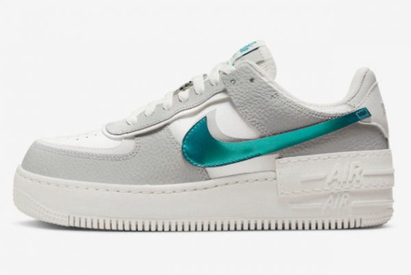 2022 Brand New Nike WMNS Air Force 1 Shadow Metallic Teal DR7856-100