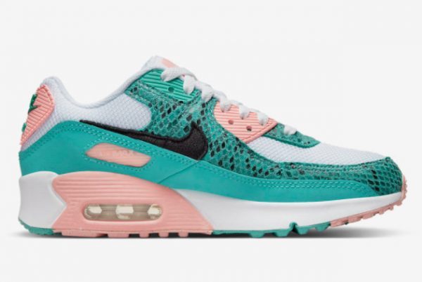 2022 Nike Air Max 90 GS Green Snakeskin New Sale DR8926-300-1