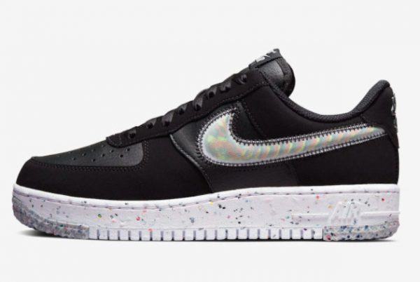 Nike Air Force 1 Crater Black Colorful Swooshes On Sale DH0927-001