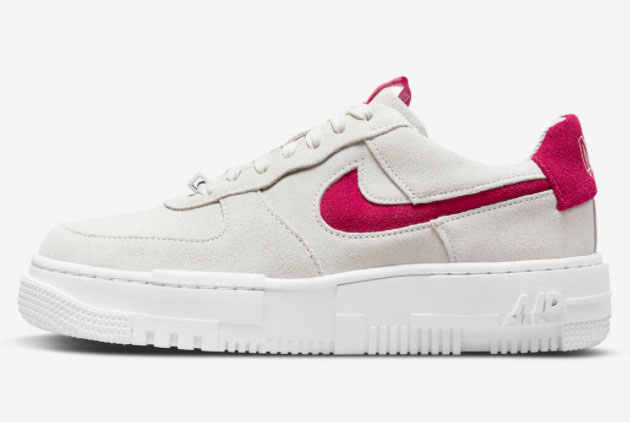 2022 Nike Air Force 1 Pixel Mystic Hibiscus On Sale DQ5570-100