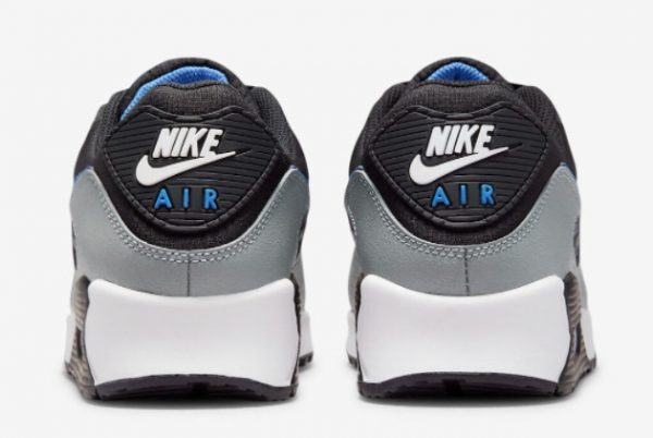 Blue Swooshes Nike Air Max 90 Black Grey-Blue DH4619-001-3