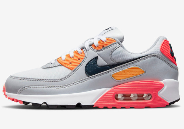Nike Air Max 90 Grey Golden Yellow Infrared For Sale DH5072-001