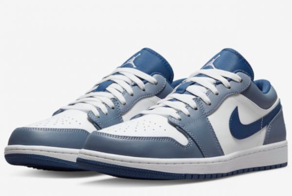 2022 Air Jordan 1 Low White Navy Blue Basketball Shoes 553558-414-2