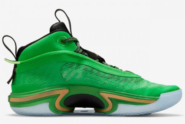 2022 Air Jordan 36 Green Gold Basketball Shoes CZ2650-300-1