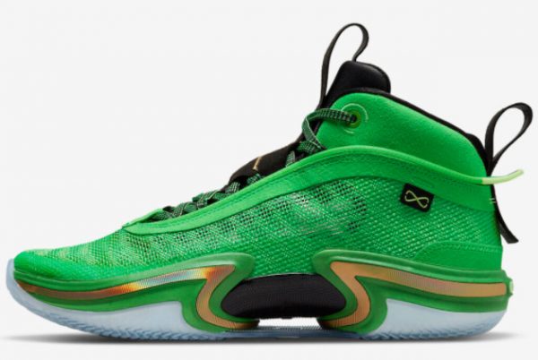 2022 Air Jordan 36 Green Gold Basketball Shoes CZ2650-300
