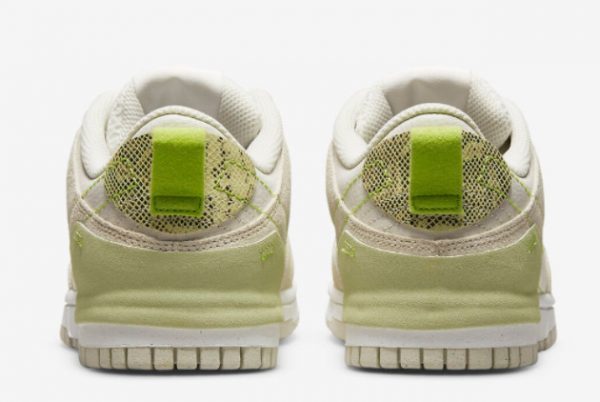 2022 Latest Nike Dunk Low Disrupt 2 Green Snake DV3206-001-3