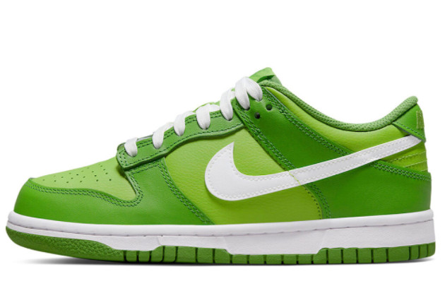 2022 New Release Nike Dunk Low GS Kermit Green White DJ6188-301