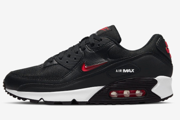 2022 Nike Air Max 90 Jewel Bred Black Red For Sale DV3503-001