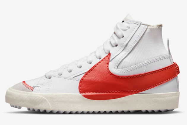 2022 Nike Blazer Mid ’77 Jumbo White Red Sport Shoes DH7690-100