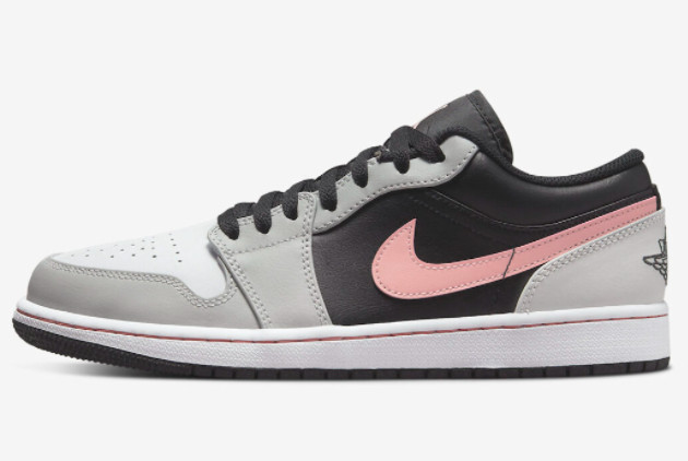Buy Air Jordan 1 Low Black Grey Pink Basketball Shoes 553558-062