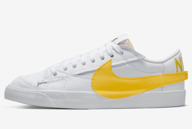 Cheap Nike Blazer Low Jumbo White Yellow Running Shoes DV3506-100