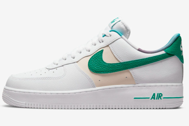 2022 Fashion Nike Air Force 1 Low EMB White Malachite Shoes DM0109-100