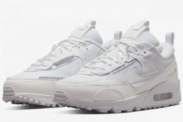 Latest Nike Air Max 90 Futura Triple White Running Shoes DM9922-101-2