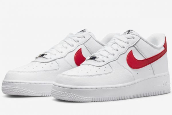 Nike Air Force 1 Next Nature White Leather Upper With Red Swooshes DN1430-102-2
