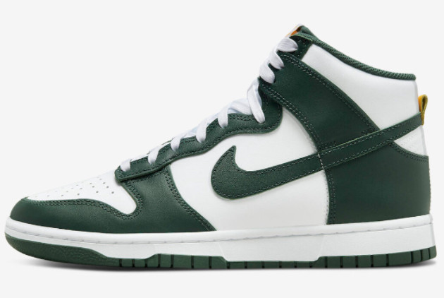 Nike Dunk High Green Gold Sneakers On Sale DD1399-300