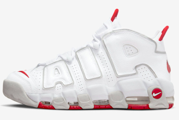 2022 Latest Release Nike Air More Uptempo White Red DX8965-100