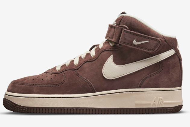 2022 Nike Air Force 1 Mid ’07 QS Chocolate Outlet Store DM0107-200