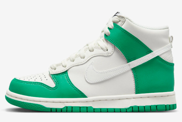 2022 Nike Dunk High White Green Training Shoes For Sale DB2179-002