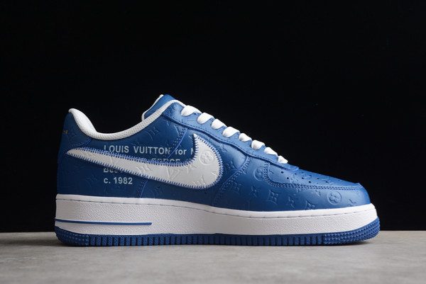 2022 Nike AF1 Air Force 1 Low Blue White Outlet Sale MS 0232-1