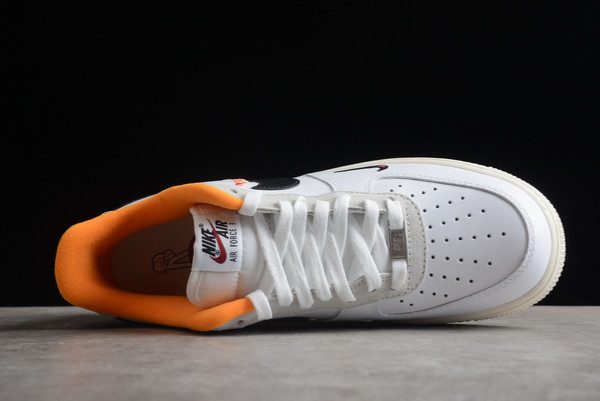 Nike Air Force 1 Low Hoops White Orange Cheap For Sale DX3357-100-3