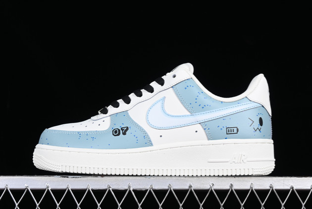 Where to Buy The CW2568-033 Nike Air Force 1 07 Low Blue Black Cream White 2023 Shoes