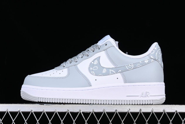 Where to Buy The XM6321-736 Nike Air Force 1 '07 Low Grey Paisley 2023 Shoes